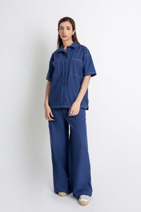The Blue Drop Shoulder Shirt